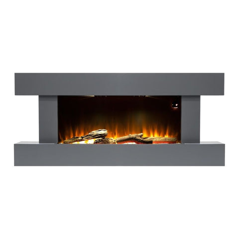AmberGlo - Wall Mounted Electric Fireplace Media Wall - 52 Inch